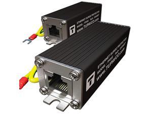 Ethernet Surge Protector 2 Pack PoE+ Gigabit Gas Discharge Tube for Full Protection Mounting Flange RJ45 Lightning Suppressor LAN Network CAT5CAT6 Thunder Arrestor GbE 1000 Mbps TP302 Ethernet Surge Protector 2 Pack PoE+ Gigabit Gas Discharge Tube for Full Protection Mounting Flange RJ45 Lightning Suppressor LAN Network CAT5CAT6 Thunder Arrestor GbE 1000 Mbps TP302