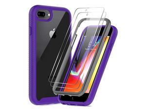 iPhone 8 Plus Case iPhone 7 Plus Case iPhone 6 Plus Case with Tempered Glass Screen Protector 2 Pack FullBody Shockproof Hybrid Bumper Phone Cover Case for Apple iPhone 8 Plus Purple iPhone 8 Plus Case iPhone 7 Plus Case iPhone 6 Plus Case with Tempered Glass Screen Protector 2 Pack FullBody Shockproof Hybrid Bumper Phone Cover Case for Apple iPhone 8 Plus Purple
