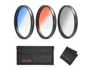 Color Filter Set 72mm Graduated Gray Orange Blue Filter Slim Adjustable Filter with Filter Pouch Cleaning Coth Color Filter Set 72mm Graduated Gray Orange Blue Filter Slim Adjustable Filter with Filter Pouch Cleaning Coth