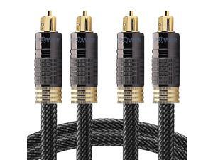 10 Feet 2 Pack 24K Gold Plated Toslink Digital Optical Audio Cable SPDIF Zero RFI amp EMI Interference Metal Connectors amp Ultra Durable Nylon Braided Jacket 10 Feet 2 Pack 24K Gold Plated Toslink Digital Optical Audio Cable SPDIF Zero RFI amp EMI Interference Metal Connectors amp Ultra Durable Nylon Braided Jacket