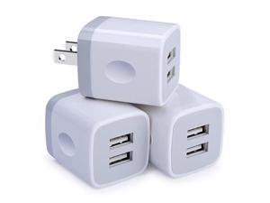 Wall ChargerCharging Adapter 3Pack 21A Dual Port Wall Charging Plug Block Head Box Travel Charger Cubes Replacement iPhone 11 Pro Max XS XR X 8 7 6 PlusiPadiPodSamsungLGAndroid Phone Wall ChargerCharging Adapter 3Pack 21A Dual Port Wall Charging Plug Block Head Box Travel Charger Cubes Replacement iPhone 11 Pro Max XS XR X 8 7 6 PlusiPadiPodSamsungLGAndroid Phone