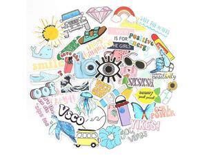 VSCO Stickers for Hydro Flask 50 PCS Colorful Vinyl Water Bottle Stickers for Hydroflasks Laptop Phone Cute Trendy Aesthetic Stickers for Teens Girls VSCO Stickers for Hydro Flask 50 PCS Colorful Vinyl Water Bottle Stickers for Hydroflasks Laptop Phone Cute Trendy Aesthetic Stickers for Teens Girls