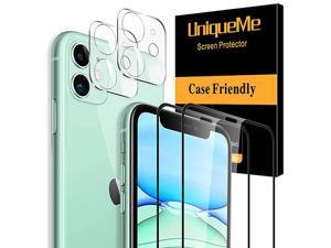 4 Pack ]  Tempered Glass Screen Protector and Tempered Glass Camera Lens Protector Compatible for iPhone 11 6.1"[Full Coverage]