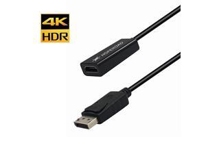 DisplayPort to HDMI Adapter 4K 60Hz UHD DP14 Male to HDMI20 Female Cable Compatible with Tablets TVampMonitor Playing Source Laptop and MoreDeep Black DisplayPort to HDMI Adapter 4K 60Hz UHD DP14 Male to HDMI20 Female Cable Compatible with Tablets TVampMonitor Playing Source Laptop and MoreDeep Black