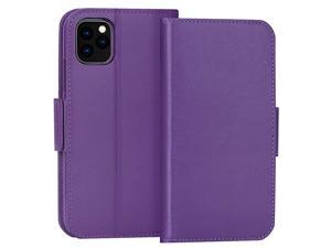 Case for iPhone 11 Pro 58 Luxury Cowhide Genuine LeatherRFID Blocking Wallet Case Handmade Flip Folio Cover with Kickstand Function andCard Slots for iPhone 11 Pro 58Purple