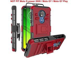 Moto G7 Power Case Moto G7 Supra Case Case with Tempered Glass Screen Protector Holster Belt Clip Amor Case for Motorola Moto G7 PowerSupra Red Moto G7 Power Case Moto G7 Supra Case Case with Tempered Glass Screen Protector Holster Belt Clip Amor Case for Motorola Moto G7 PowerSupra Red