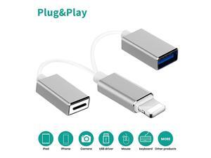 iOS OTG USB Adapter 2 in 1 USB Male to Female Extension USB OTG Cable with Charging Port Compatible iOS 9214 USB Flash Drive Mouse MIDI Keyboard Piano Audio Interface Plug and Play iOS OTG USB Adapter 2 in 1 USB Male to Female Extension USB OTG Cable with Charging Port Compatible iOS 9214 USB Flash Drive Mouse MIDI Keyboard Piano Audio Interface Plug and Play