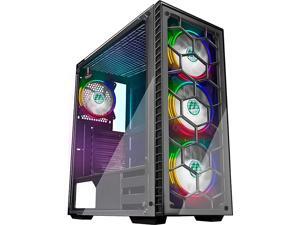 ATX Mid Tower Gaming Computer Case 4 RGB LED Fans 2 Translucent Tempered Glass Panels USB 30 PortCable ManagementAirflow Gaming Style Window Case 903 S4 ATX Mid Tower Gaming Computer Case 4 RGB LED Fans 2 Translucent Tempered Glass Panels USB 30 PortCable ManagementAirflow Gaming Style Window Case 903 S4