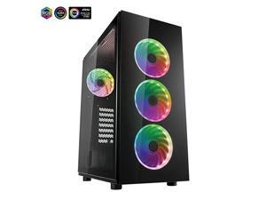 ATX Mid Tower PC Computer Gaming Case with 2 Tempered Glass Panels with 4 Addressable RGB Fans (CMT340) ATX Mid Tower PC Computer Gaming Case with 2 Tempered Glass Panels with 4 Addressable RGB Fans (CMT340)