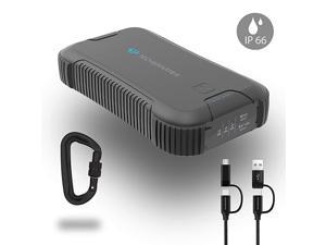 30000mah Rugged Waterproof 45W Power Delivery USBC Port Power Bank Heavy Duty Camping Hiking Portable Phone Charger with Flashlight Compatible with iPhone Samsung iPad MacBook