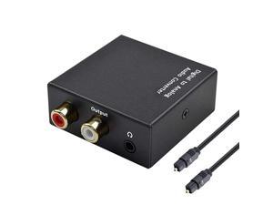 DAC Digital to Analog Audio Converter SPDIF Coaxial Toslink to Analog Stereo LR RCA 35mm Jack Audio Adapter with Optical Cable PS3 HD DVD PS4 Amps