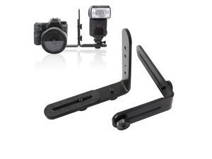 Dual L Shape Camera Flash Bracket Metal Aluminum Alloy 14quot Universal Thread Speedlite amp DSLR Camera HolderMount Photo Studio AGG1983 Dual L Shape Camera Flash Bracket Metal Aluminum Alloy 14quot Universal Thread Speedlite amp DSLR Camera HolderMount Photo Studio AGG1983
