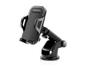 Car Phone Mount Dashboard Windshield Cell Phone Holder Stand with OneTouch Design 360° Rotation for iPhone Galaxy Google Nexus LG Huawei and More