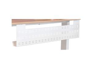 Desk Cable Management Tray 39 Length White Horizontal Computer Cord Raceway and Modesty Panel for 48 W Desks
