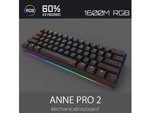 Anne Pro 2 61Keys Mechanical Gaming Keyboard 60% True RGB Backlit - Wired/Wireless Bluetooth 5.0 PBT Type-c Up to 8 Hours Extended Battery Life, Full Keys Programmable (Gateron Brown, Black) Anne Pro 2 61Keys Mechanical Gaming Keyboard 60% True RGB Backlit - Wired/Wireless Bluetooth 5.0 PBT Type-c Up to 8 Hours Extended Battery Life, Full Keys Programmable (Gateron Brown, Black)