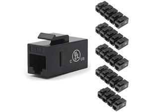 CAT6 RJ45 Keystone Jack Inline CouplerBlack 25Pack CAT6 RJ45 Keystone Jack Inline CouplerBlack 25Pack