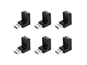 USB 90 Degree 6Packs Right Angle USB Extender Adapter Male to Female USB 30 Super Speed Coupler UP DownLeft Right USB Extender Connector Vertical L Shape for USB Devices USB 90 Degree 6Packs Right Angle USB Extender Adapter Male to Female USB 30 Super Speed Coupler UP DownLeft Right USB Extender Connector Vertical L Shape for USB Devices