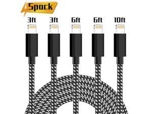 iPhone ChargerMFi Certified Lightning Cable 5 Pack3+3+6+6+10ft Durable HighSpeed Charger Nylon Braided Cord Compatible iPhone XsMaxXRX88Plus77Plus6S6S PlusSEiPadNan BlackampWhite iPhone ChargerMFi Certified Lightning Cable 5 Pack3+3+6+6+10ft Durable HighSpeed Charger Nylon Braided Cord Compatible iPhone XsMaxXRX88Plus77Plus6S6S PlusSEiPadNan BlackampWhite