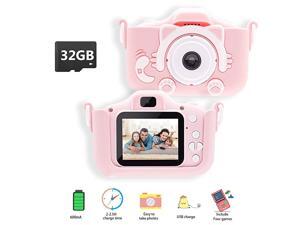 Kids Camera Digital Video Camera for Girls Toddlers Toy and Girls Age 3 4 5 6 7 8 9 10 with 32GB SD CardPink Kids Camera Digital Video Camera for Girls Toddlers Toy and Girls Age 3 4 5 6 7 8 9 10 with 32GB SD CardPink