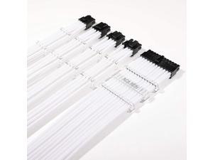 Sleeved Cable Extension Typefor Power SupplyMainboard 24 CPU 8 CPU 4+4 PCIe 6+2137 inch 35CM Holder New Snow White Sleeved Cable Extension Typefor Power SupplyMainboard 24 CPU 8 CPU 4+4 PCIe 6+2137 inch 35CM Holder New Snow White