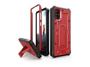 Vanguard Case Designed for Samsung Galaxy A51 NOT for 5G Version Military Grade FullBody Rugged with Kickstand Red