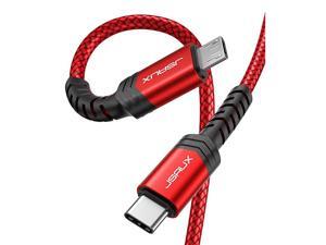 USB C to Micro USB Cable 6.6FT, Type C to Micro USB Charger Braided Cord, Support Charge & Sync Compatible with MacBook (Pro),Galaxy S8, S9, S10, Pixel 3 XL, 2 XL and Micro USB Devices- Red/2M USB C to Micro USB Cable 6.6FT, Type C to Micro USB Charger Braided Cord, Support Charge & Sync Compatible with MacBook (Pro),Galaxy S8, S9, S10, Pixel 3 XL, 2 XL and Micro USB Devices- Red/2M