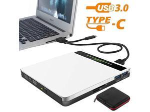 DVD Drive 5 in 1 USB 30TypeC Portable CDDVD+RW Burner Player CD ROM for Mac Laptop MacBook Pro Air Desktop PC Windows