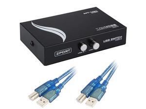 Bundle for Printer Switch2 Port USB 20 Manual Printer Scanner Sharing Switch Hub 2 PC to 1 Splitter Adapter2 Pack USB A to B Printer Cable Bundle for Printer Switch2 Port USB 20 Manual Printer Scanner Sharing Switch Hub 2 PC to 1 Splitter Adapter2 Pack USB A to B Printer Cable