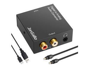 Digital to Analog Audio Converter, DAC Digital Toslink and Coaxial S/PDIF Input to Analog Stereo Audio L/R Converter Adapter with Optical Toslink Cable Digital to Analog Audio Converter, DAC Digital Toslink and Coaxial S/PDIF Input to Analog Stereo Audio L/R Converter Adapter with Optical Toslink Cable