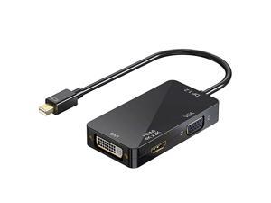 3in1 Mini Displayport Thunderbolt to HDMIDVIVGA Adapter 4K Mini Displayport 12 Converter Compatible Male to Female Adapter for MacBook PC Projector Surface Pro Black 3in1 Mini Displayport Thunderbolt to HDMIDVIVGA Adapter 4K Mini Displayport 12 Converter Compatible Male to Female Adapter for MacBook PC Projector Surface Pro Black