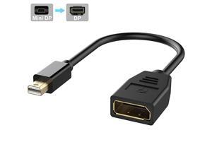 Mini DisplayPort to DisplayPort Adapter 4K Resolution Converter Black Mini DisplayPort to DisplayPort Adapter 4K Resolution Converter Black