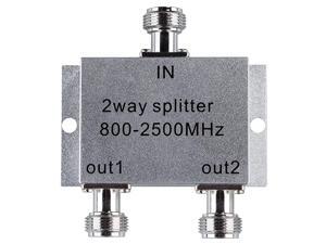 Power Splitter 8002500MHz Signal Divider with N Female Connector for Mobile Cell Phone Signal Booster Amplifier 4 Way Power Splitter 8002500MHz Signal Divider with N Female Connector for Mobile Cell Phone Signal Booster Amplifier 4 Way