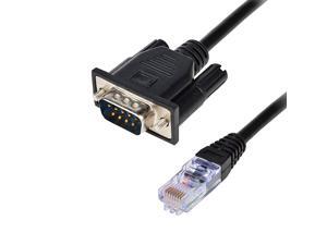 RJ45 to RS232 DB9 9Pin Serial Port Male to RJ45 Female Cat5 Ethernet LAN Console 33Ft RJ45 to RS232 DB9 9Pin Serial Port Male to RJ45 Female Cat5 Ethernet LAN Console 33Ft