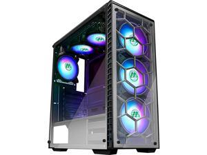 ATX Mid Tower Gaming Computer Case 6 RGB LED Fans 2 Translucent Tempered Glass Panels USB 30 PortCable ManagementAirflow Gaming Style Window Case 903N6 ATX Mid Tower Gaming Computer Case 6 RGB LED Fans 2 Translucent Tempered Glass Panels USB 30 PortCable ManagementAirflow Gaming Style Window Case 903N6