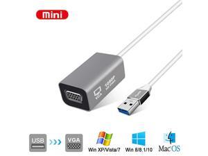 to VGA Adapter Compatible with Mac OS Windows XP/Vista/10/8/7, 3.0 to VGA Female 1080P Monitor Display Video Adapter/Converter.(Female 20 in)