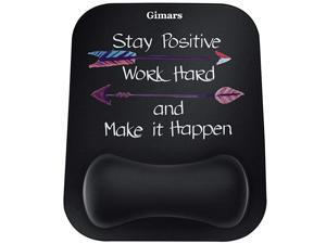 Large Gel Memory Foam Ergonomic Mouse Pad Wrist Rest Support Positive Life Theme Mousepad for Laptop Computer Gaming Office Comfortable for Easy Typing and Pain Relief Large Gel Memory Foam Ergonomic Mouse Pad Wrist Rest Support Positive Life Theme Mousepad for Laptop Computer Gaming Office Comfortable for Easy Typing and Pain Relief