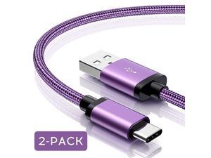 Samsung Galaxy S8 Charger 2Pack 6FT USB Type C Samsung Adaptive Fast Charging Cable Nylon Braided Cord for S10S10eS10+ S9S9 Plus S8 Plus Note 8 Note 9 and MoreLilac Purple