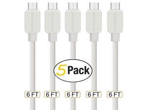 Micro USB Cable Android Charger  5Pack 6FT Long Charger USB to Micro USB Sync Charging Cord for Samsung Galaxy S7 S6 Edge J7 S5Note 5 4LG G4HTCXboxPS4KindleNexusMP3Tablet