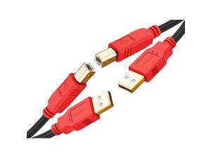 Printer Cable1ft 2Pack USB Printer Cable USB 20 Printer Scanner Cable USB Type A Male to B Male Cord for HP Canon Dell Lexmark Epson Xerox Samsung amp More Red Printer Cable1ft 2Pack USB Printer Cable USB 20 Printer Scanner Cable USB Type A Male to B Male Cord for HP Canon Dell Lexmark Epson Xerox Samsung amp More Red
