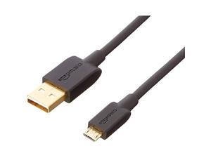 Basics USB 2.0 A-Male to Micro B Charger Cable, 6 feet, Black