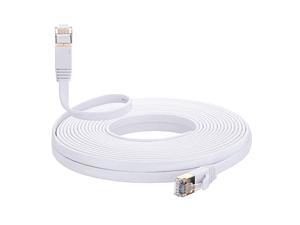 Cat 7 Ethernet Cable 25 ft White  Cat 7 Internet Cable 25 ft Ethernet Cable RJ45 Network Cable Cat7 LAN Cable for PC Laptop Modem Router Cable Ethernet