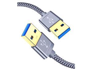 USB 30 A to A Male Cable USB to USB Cable 2 Pack33ft+66ft USB Male to Male Cable Double End USB Cord with GoldPlated Connector for Hard Drive Enclosures DVD Player Laptop Cooler Grey USB 30 A to A Male Cable USB to USB Cable 2 Pack33ft+66ft USB Male to Male Cable Double End USB Cord with GoldPlated Connector for Hard Drive Enclosures DVD Player Laptop Cooler Grey