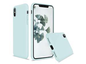 iPhone Xs Case iPhone X Case Soft Liquid Silicone Slim Rubber Full Body Protective iPhone XsX Case Cover with Soft Microfiber Lining Design for iPhone X iPhone Xs Mint