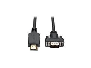 HDMI to VGA Active Adapter Converter Cable Low Profile HD15 MM 1080p 3ft P566003VGA HDMI to VGA Active Adapter Converter Cable Low Profile HD15 MM 1080p 3ft P566003VGA