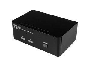 com 2-Port DisplayPort KVM Switch - Dual-Monitor - 4K 60 - with Audio & USB Peripheral Support - DP 1.2 - USB Hub (SV231DPDDUA2) com 2-Port DisplayPort KVM Switch - Dual-Monitor - 4K 60 - with Audio & USB Peripheral Support - DP 1.2 - USB Hub (SV231DPDDUA2)