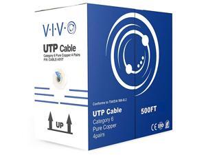 Blue 500ft Bulk Cat6 Full Copper Ethernet Cable 23 AWG UTP Pull Box Cat6 Wire Indoor Network Installations CABLEV017 Blue 500ft Bulk Cat6 Full Copper Ethernet Cable 23 AWG UTP Pull Box Cat6 Wire Indoor Network Installations CABLEV017