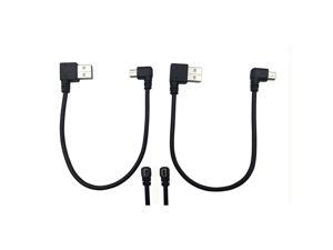 9Inch Mini USB Cable Combo Mini USB Right Angle Left Angle Male to USB Type A 20 Left Angle Male Data Sync and Charge Cable Black2Pack L