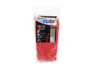 ZipIts Cable Ties 8 Inch 50 Lb Standard Duty Zip Ties 100 Pieces Red UL Listed Contractor Quality Industrial Strength ZipIts Cable Ties 8 Inch 50 Lb Standard Duty Zip Ties 100 Pieces Red UL Listed Contractor Quality Industrial Strength