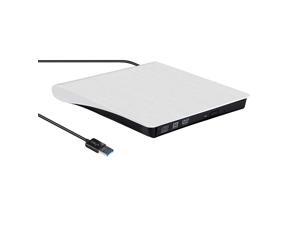 Updated External CD Drive USB 30 Portable CD DVD +RW Drive Slim DVDCD ROM Rewrite Burner Writer with High Speed Data Transfer for LaptopMac BookDesktopMa CosWindows87 White Updated External CD Drive USB 30 Portable CD DVD +RW Drive Slim DVDCD ROM Rewrite Burner Writer with High Speed Data Transfer for LaptopMac BookDesktopMa CosWindows87 White