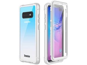 Samsung Galaxy S10 Plus Case, Built-in Screen Protector with Fingerprint Hole Full Body Protect Support Wireless Charging,Heavy Duty Dropproof Case for Samsung Galaxy S10 Plus 6.4 inch (White)